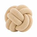 Knoten Kissen 30 cm Bouclé Textil Beige Dekoration