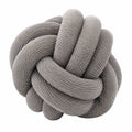 Knotenkissen 30 cm aus Cordstoff Grau als Dekokissen