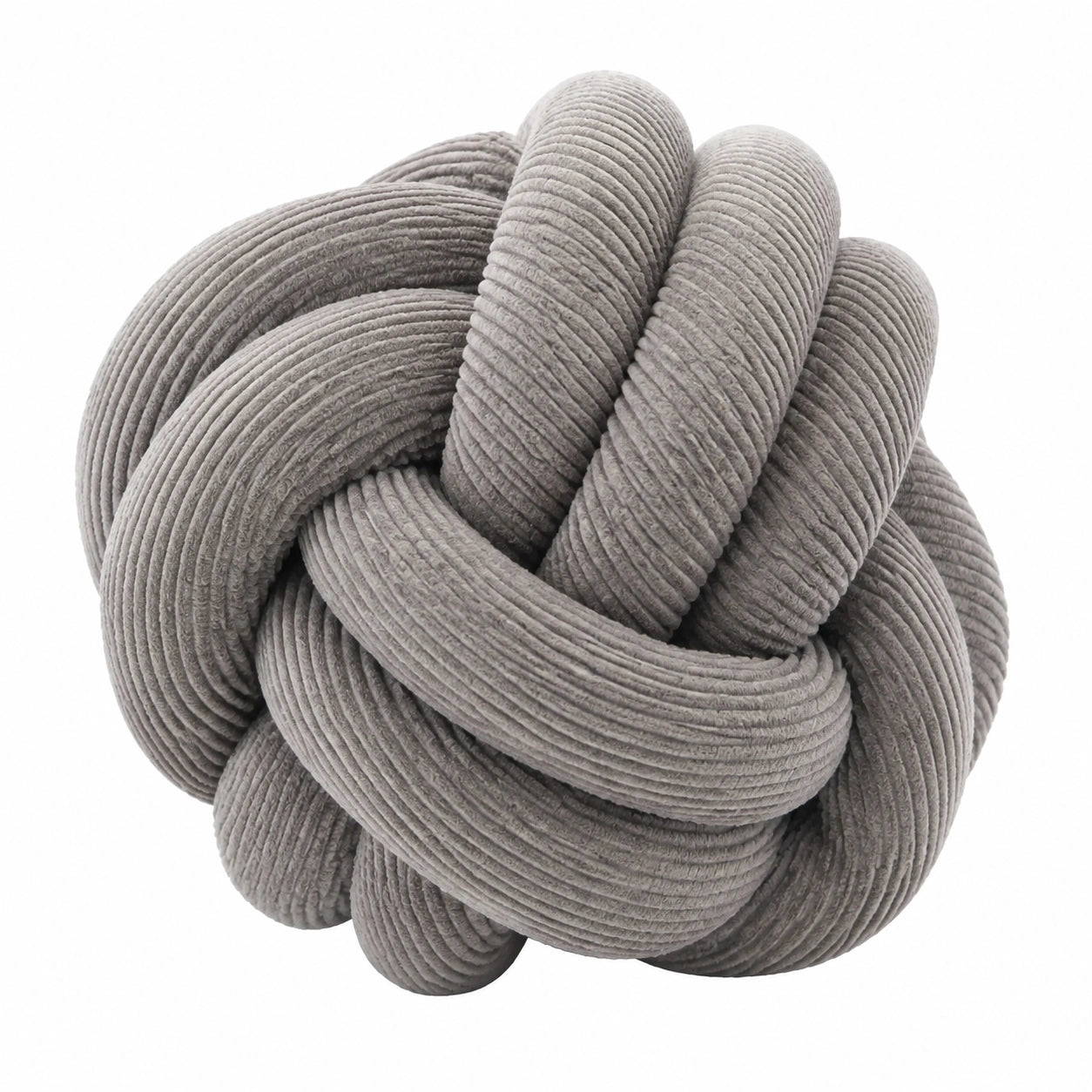 Knotenkissen 30 cm aus Cordstoff Grau als Dekokissen