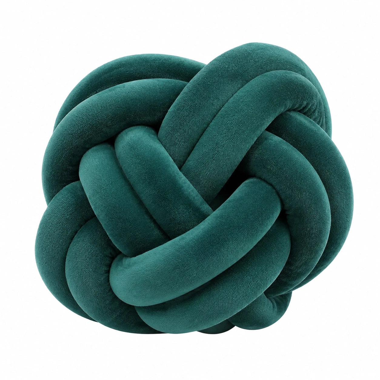 Knoten-Kuschelkissen 30 cm aus Polyester Dunkelgrün dekorativ weich