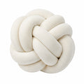 Knotenkissen 30 cm aus Textil in Creme - dekoratives Sofakissen