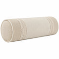 Nackenrolle 18 x 45 cm Textil Beige - zylinderförmiges Dekokissen