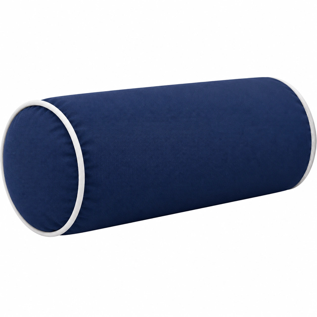 Nackenrolle 20 x 50 cm Textil Dunkelblau Weiß weich gepolstert