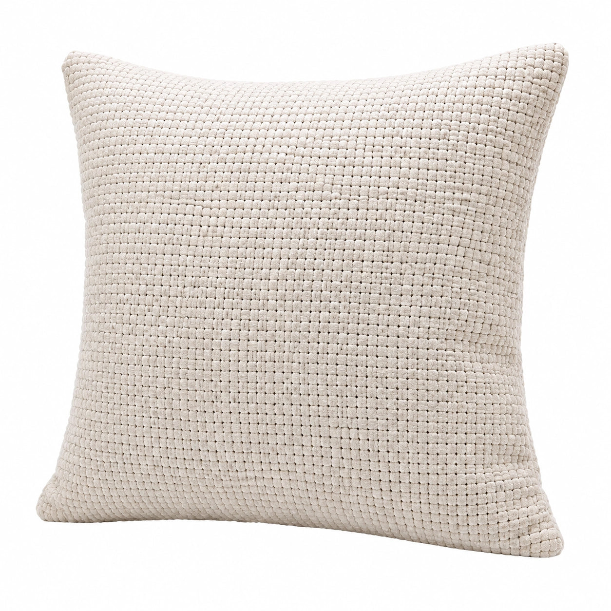Dekokissen 45 x 45 cm aus Textil in Beige - strukturiert für Wohnräume