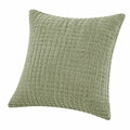 Dekokissen 45 x 45 cm Textil Salbeigrün für Sofa mit Strukturmuster
