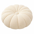 Rundes Zierkissen 45 cm aus Bouclé Creme für Sofa und Wohnraum